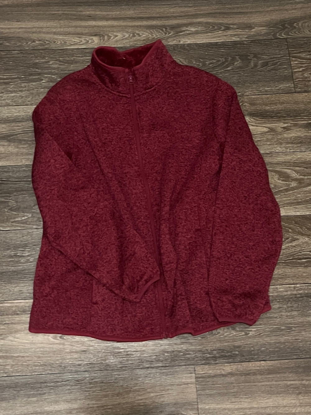 Swiss Tech Women's Burgundy Full-Zip Turtleneck Sweater